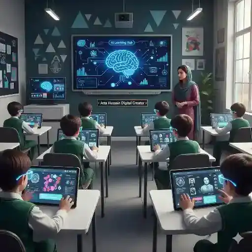 AI in Pakistani Schools - Grade 8 Students Learning