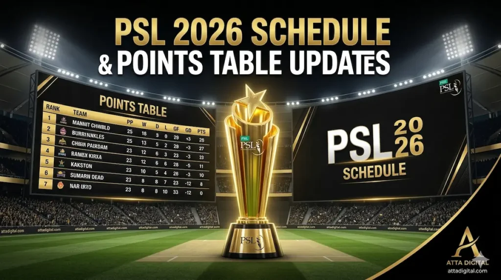 PSL 2026 Schedule & Points Table Updates