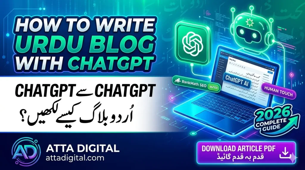 How to Write Urdu Blog with ChatGPT 2026 — Complete Guide by Atta Digital